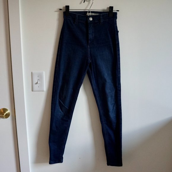 Topshop Denim - Topshop Joni Jeans Size 26 Dark Blue